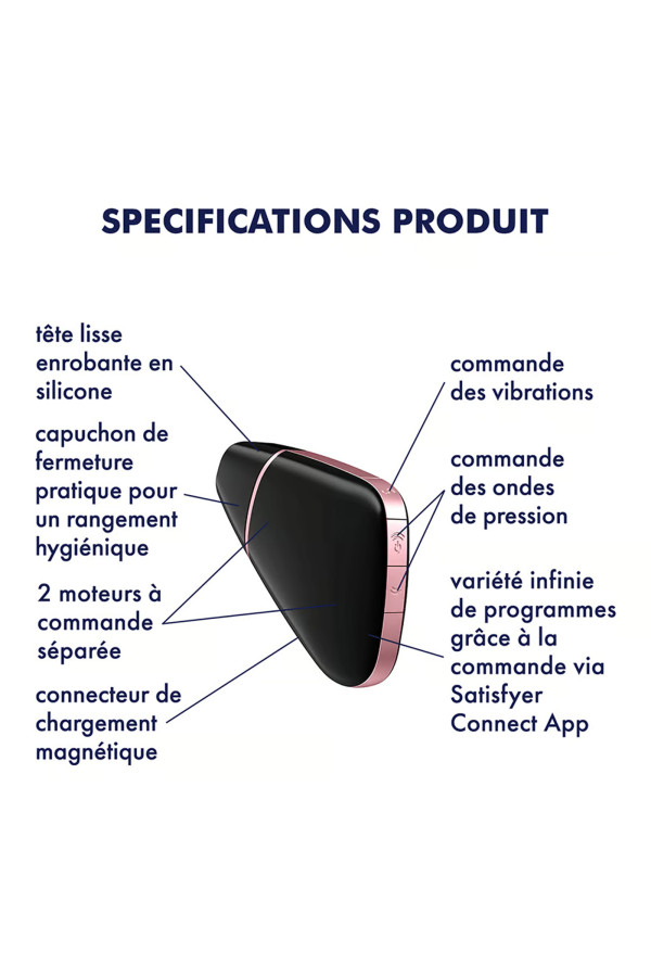 Satisfyer Love Triangle, stimulateur de clitoris connecté à air pulsé