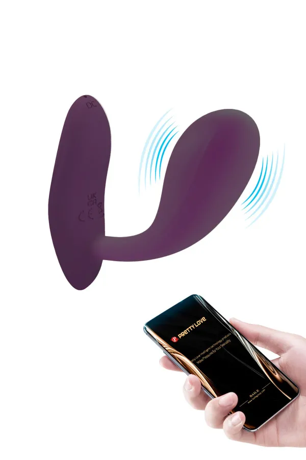 Culotte vibrante Point G Connectée Baird par Pretty Love - Rose