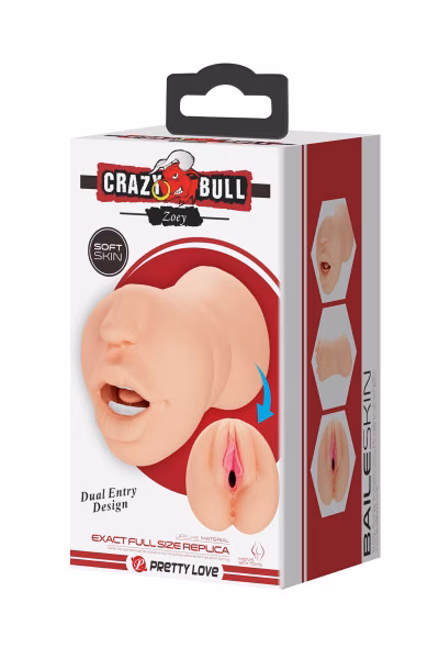Masturbateur réaliste Zoey bouche et vagin - Crazy Bull
