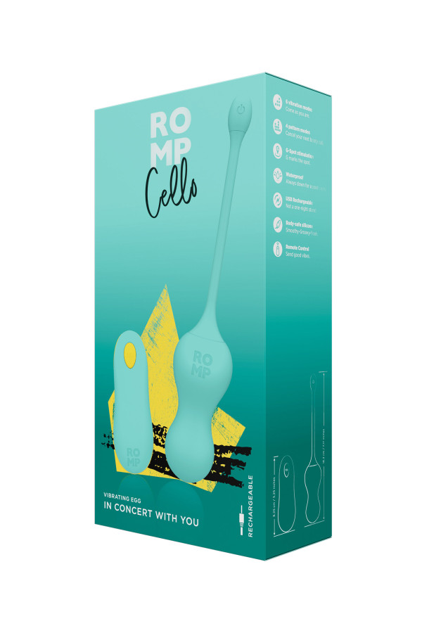 Romp Cello, œuf vibrant avec télécommande