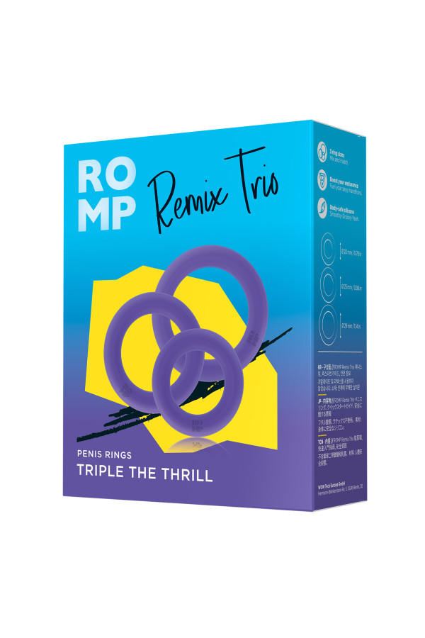 Romp Remix Trio, anneaux péniens en silicone