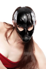 Cagoule en latex avec bâillon