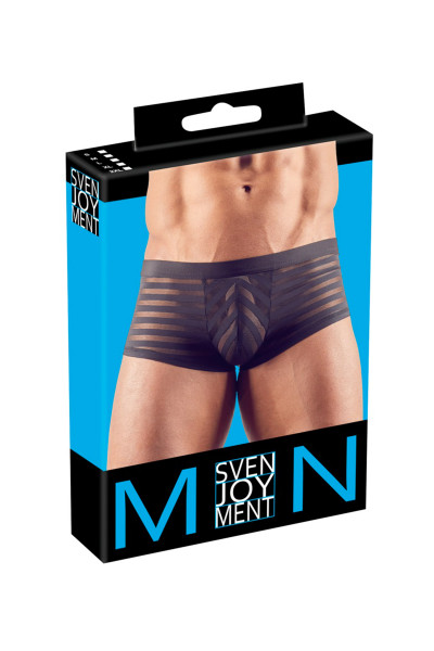 Boxer ajusté à rayures transparentes