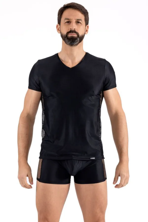 Tee-shirt avec résille brodée sur les côtés  de LookMe