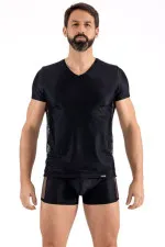 Tee-shirt avec résille brodée sur les côtés 