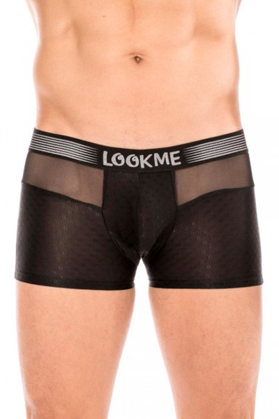 Boxer homme avec empiècements en fine résille