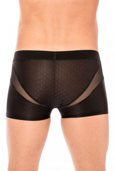 Boxer homme avec empiècements en fine résille