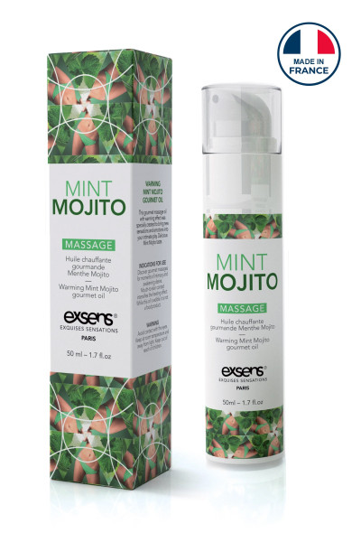 Huile de massage chauffante Exsens Menthe Mojito 50ml