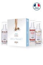 Coffret 3 huiles chauffantes gourmandes Exsens Let's Travel