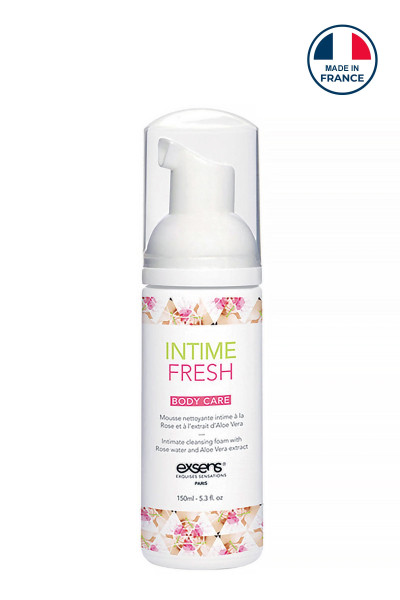 Mousse nettoyante intime Exsens à la rose et à l'Aloe Vera
