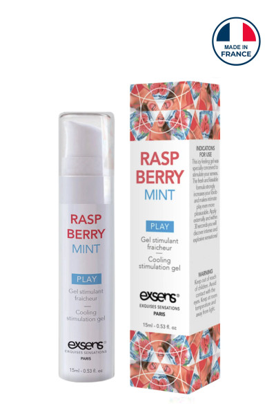 Gel stimulant fraîcheur Exsens framboise menthe 15ml