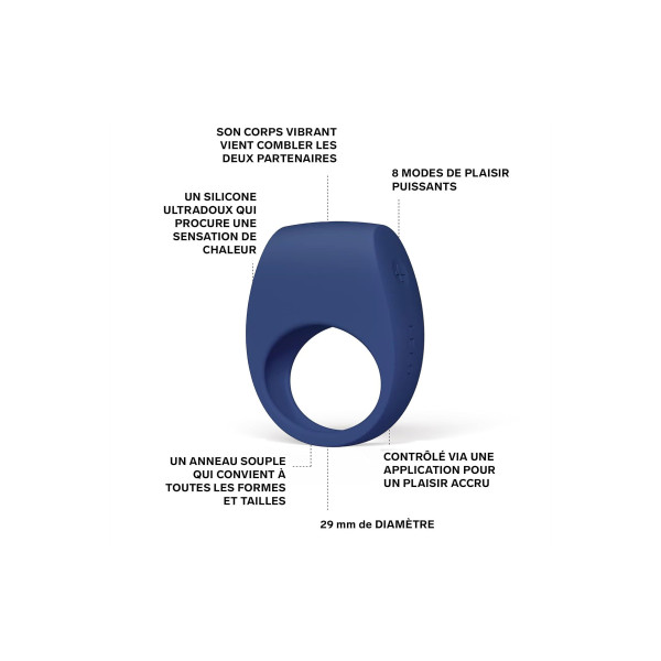 LELO TOR 3 Anneau vibrant pour couple bleu