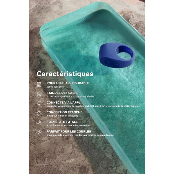 LELO TOR 3 Anneau vibrant pour couple bleu