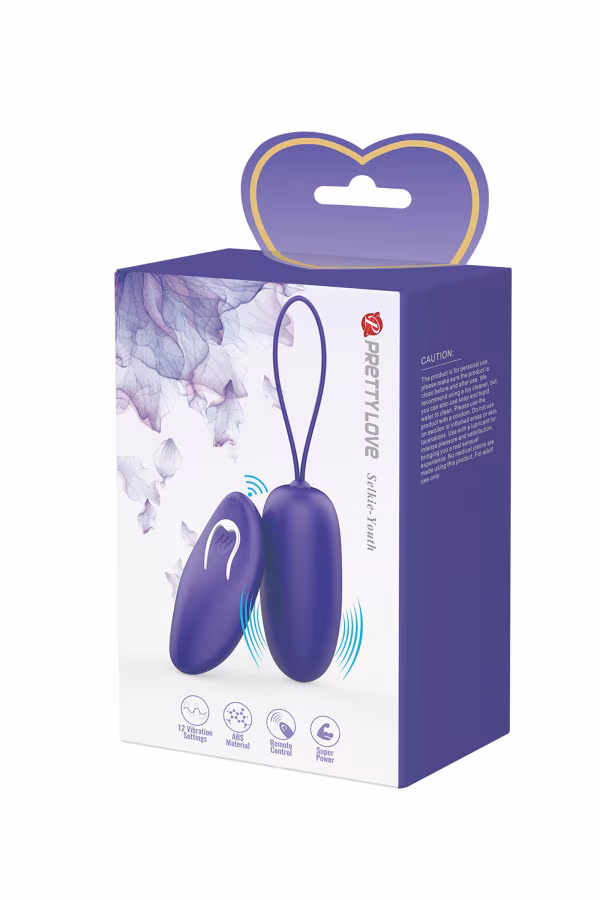 Pretty Love Œuf vibrant avec télécommande Selkie violet