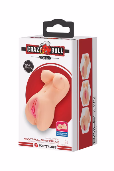Crazy Bull Masturbateur réaliste mini buste Hannah 2 orifices