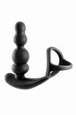 Stimulateur de prostate vibrant avec rotation et double cockring