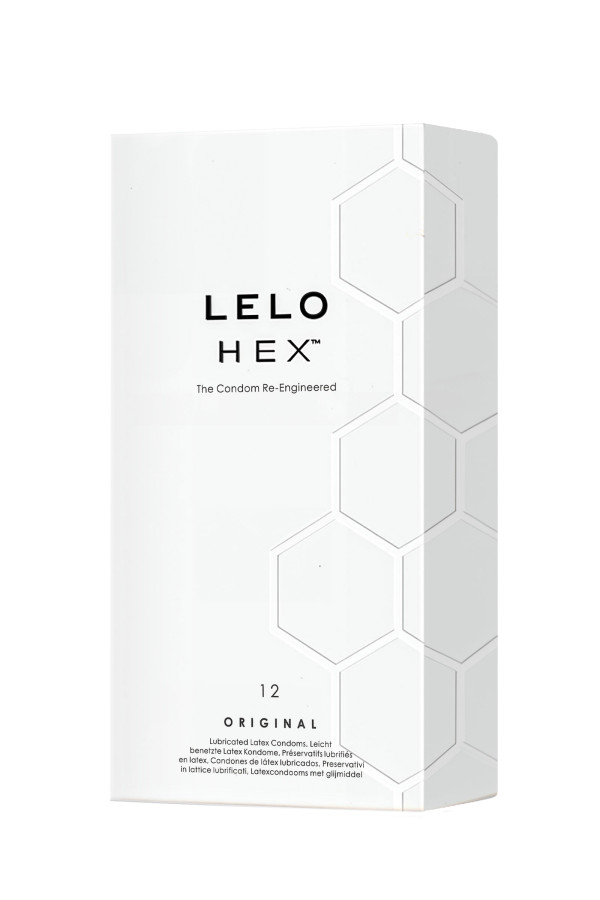 12 préservatifs en latex lubrifiés HEX