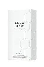12 préservatifs en latex lubrifiés HEX