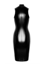 Robe moulante à double zip en wetlook