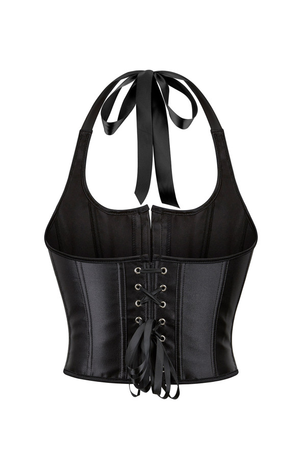 Top bustier avec laçage et string 