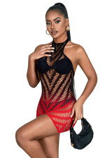 Robe en résille dos nu