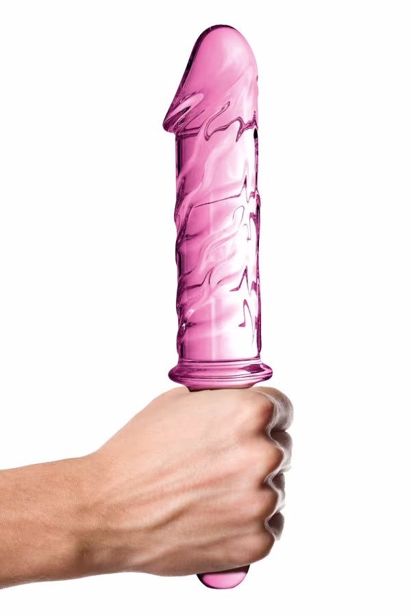 Sextoys : Dildo puissant en verre avec poignée 28.5cm pas cher