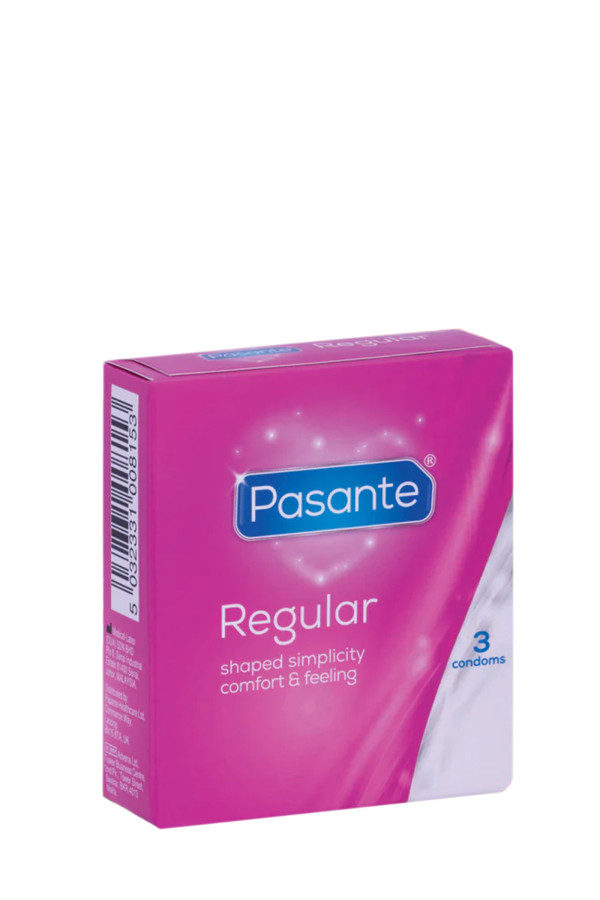 Boîte de 3 préservatifs en latex Regular de Pasante