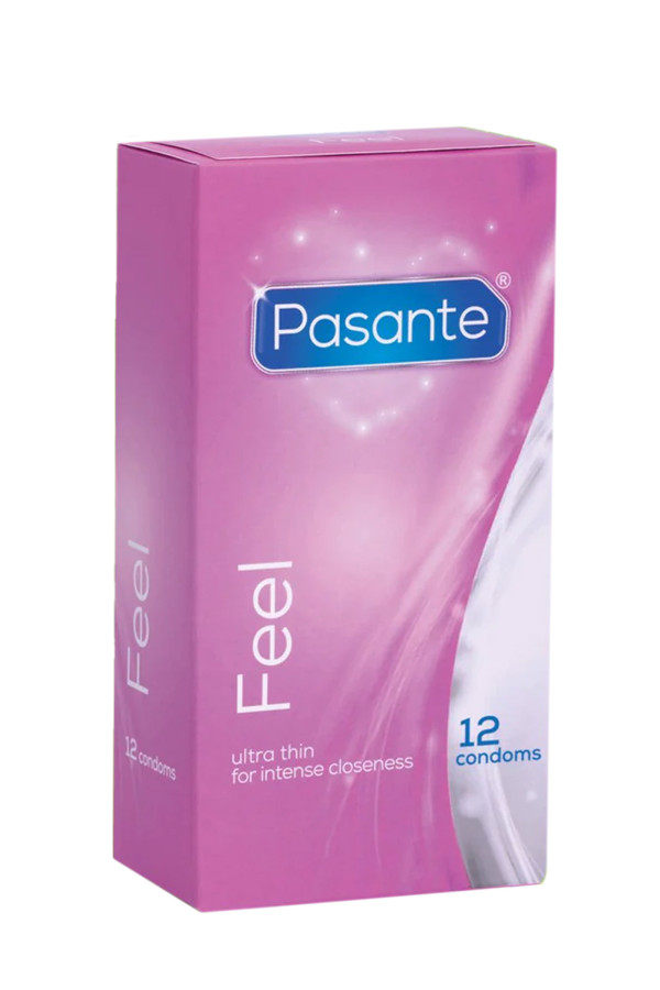 Boîte de 12 préservatifs en latex extra-fins "Feel Sensitive" de Pasante