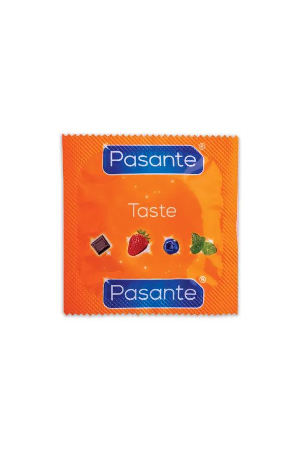 Boîte de 12 préservatifs en latex aromatisés Taste de Pasante