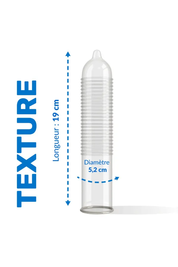 Boîte de 12 préservatifs en latex Passion avec texture de Pasante
