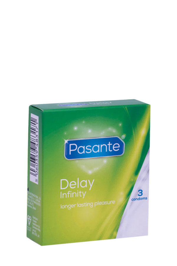 Boîte de 3 préservatifs retardants Delay Infinity de Pasante