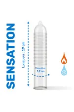 12 préservatifs en latex effet chaud froid