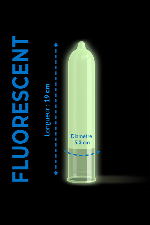 Boîte de 12 préservatifs phosphorescents Glow 