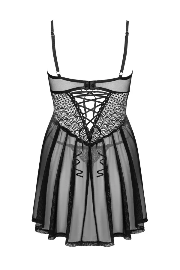 Nuisette transparente avec string Chemeris de Obsessive