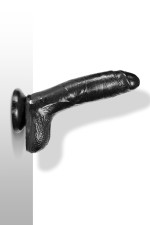 Gode ventouse réaliste noir XL de 23cm