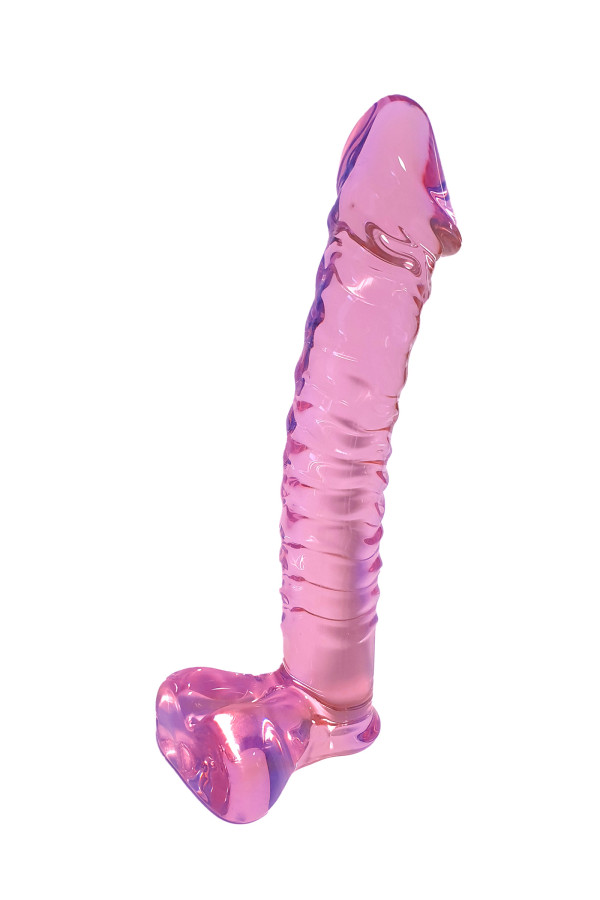 Glossy n°15, dildo pénis réaliste en verre 21,5cm
