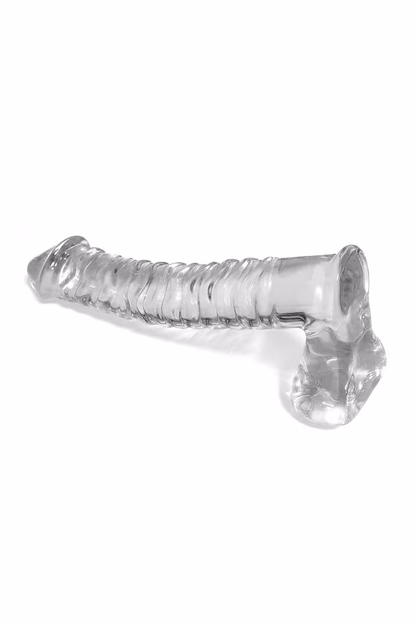Dildo réaliste en verre translucide 21.5cm pas cher