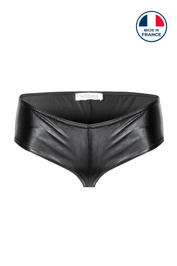 Mini short moulant effet cuir Bad Girl