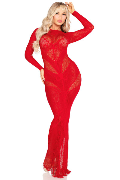 Robe longue en résille