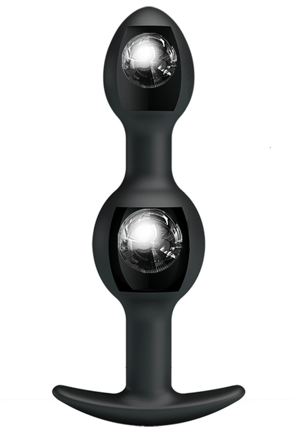 Plug anal avec 2 billes oscillantes