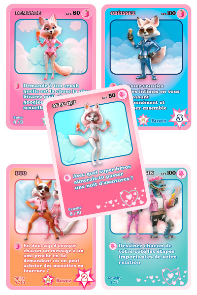 Jeu de cartes pour couple Drunky Crush