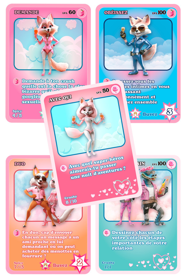 Jeu de cartes pour couple Drunky Crush