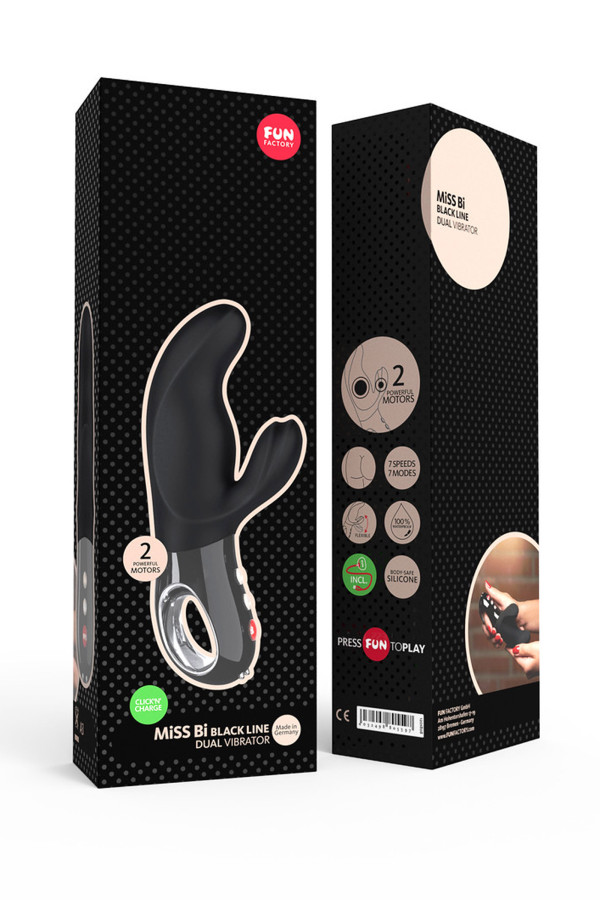 Miss Bi Black Line, vibromasseur rabbit premium