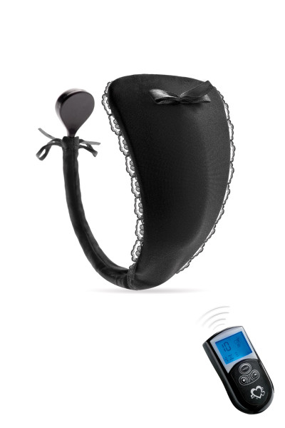 Vibrastring noir, culotte vibrante avec télécommande sans fil