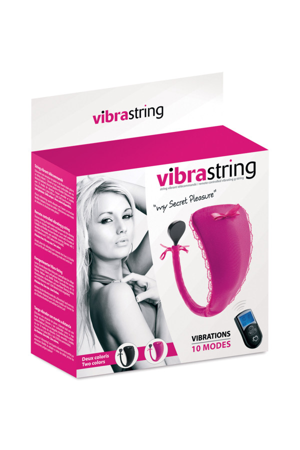 Vibrastring noir, culotte vibrante avec télécommande sans fil