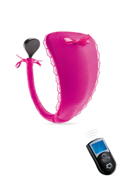 Vibrastring rose, culotte vibrante avec télécommande sans fil