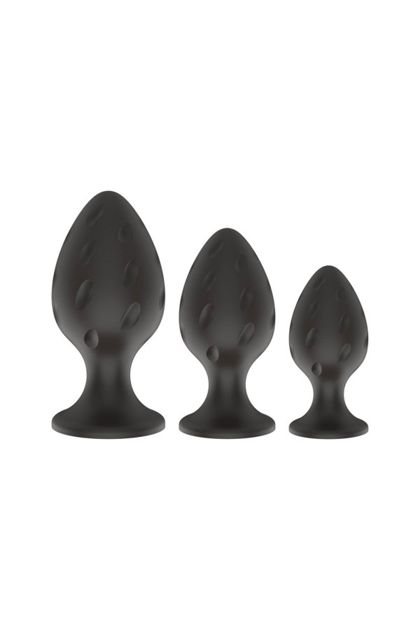 Coffret de 3 plugs en silicone, Power Escorts Screw 04