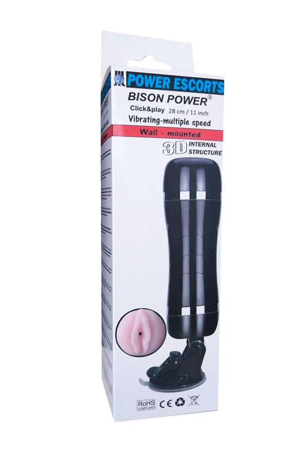 Masturbateur vibrant à ventouse Bison Power