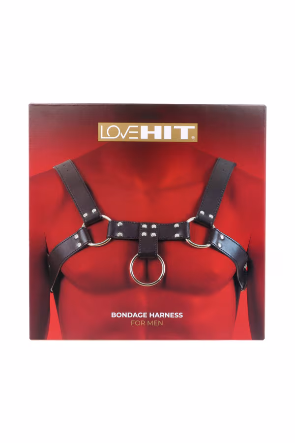 Harnais de poitrine pour homme en cuir vegan