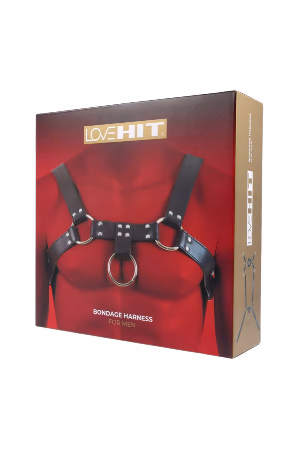 Harnais de poitrine pour homme en cuir vegan